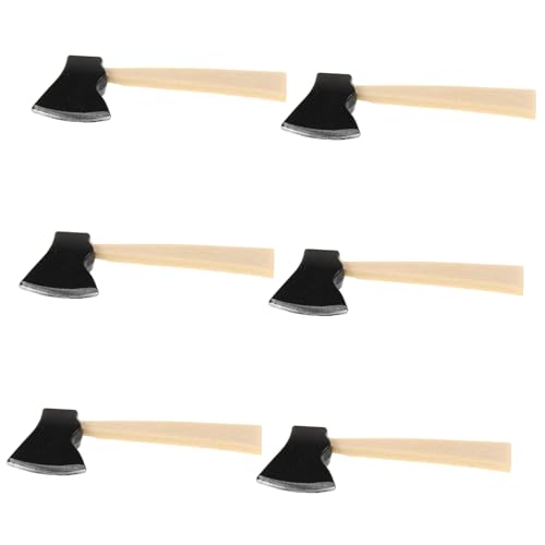 Kisangel 6 Stück Axenmodell Für Gartenwerkzeuge Campingbeil Taschenaxt Multitool-schlüsselanhänger Rucksacktacking -Hatchet Mini-pflanzenspielzeug Mini- Mini-Beil Legierung von Kisangel