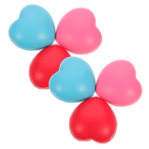 Kisangel 6 Stück Dekompressionskugelspielzeug Entzückendes Herzspielzeug Sensorisches Squeeze-Herz- Herz -zappel - Stressspielzeug Herz-Stress-bälle Pu Kisangel 6 Stück Dekompressionskugelspielzeug Entzückendes Herzspielzeug Sensorisches Squeeze-Herz- Herz -zappel - Stressspielzeug Herz-Stress-bälle Pu von Kisangel