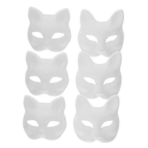 Kisangel 6 Stück Diy Tiermasken Unbemalte Katzen und Fuchsmaske für Bastelmasken für Halloween Karneval und Maskenball Kreatives Malen und Gestalten Kisangel 6 Stück Diy Tiermasken Unbemalte Katzen und Fuchsmaske für Bastelmasken für Halloween Karneval und Maskenball Kreatives Malen und Gestalten von Kisangel