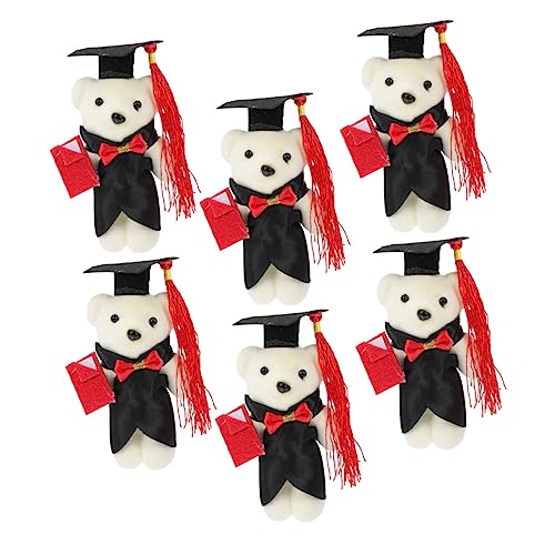 Kisangel 6 Stück Dr. Bär Blumenstraußverzierungen tragen Bär Plüsch Dekoration kinderzimmer puppenspielzeug Soft Toy Abschluss Stofftiere für die Abschlusssaison Schaum Black Kisangel 6 Stück Dr. Bär Blumenstraußverzierungen tragen Bär Plüsch Dekoration kinderzimmer puppenspielzeug Soft Toy Abschluss Stofftiere für die Abschlusssaison Schaum Black von Kisangel