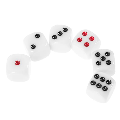 Kisangel 6 Stück Ich Wette Würfel Party Zubehör für Brettspiele Harzwürfel Spielzubehör große Würfel polyedrische Würfel Bunte Würfel einseitige Würfel Spiel-Requisiten-Würfel von Kisangel