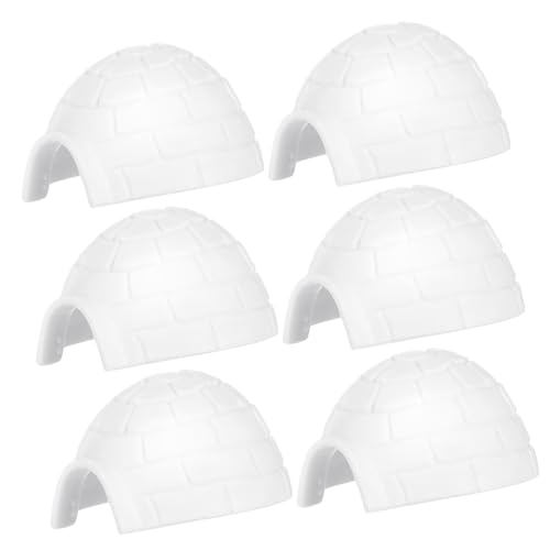 Kisangel 6 Stück Iglu-modellspielzeug Puppenhaus Iglu Iglu-spielzeugfiguren Multipack Simuliertes Iglu Pinguinfiguren Igl - Iglu-Figuren Für Miniatur-iglu-Figur Plastik Weiß Kisangel 6 Stück Iglu-modellspielzeug Puppenhaus Iglu Iglu-spielzeugfiguren Multipack Simuliertes Iglu Pinguinfiguren Igl - Iglu-Figuren Für Miniatur-iglu-Figur Plastik Weiß von Kisangel