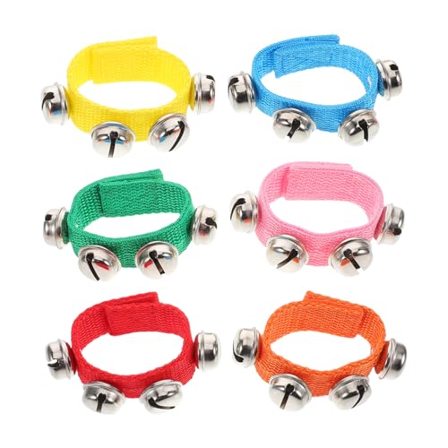 Kisangel 6 Stück Kleines Handgelenk-Glockenspielzeug für Handgelenkglocken für Hand-Auge-Koordinationsspielzeug -Glockenring- Babyglocken Stoff Kisangel 6 Stück Kleines Handgelenk-Glockenspielzeug für Handgelenkglocken für Hand-Auge-Koordinationsspielzeug -Glockenring- Babyglocken Stoff von Kisangel