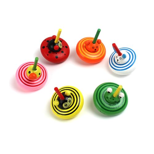 Kisangel 6 Stück Kreisel aus Holz Mini -Tierspielzeug Schreibtischspielzeug holzspielzeug für beemysafe spielzeuge kleines Oberteil -Gyroskop- Hölzern Kisangel 6 Stück Kreisel aus Holz Mini -Tierspielzeug Schreibtischspielzeug holzspielzeug für beemysafe spielzeuge kleines Oberteil -Gyroskop- Hölzern von Kisangel