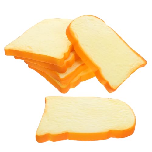 Kisangel 6 Stück Kunstbrot-Requisiten: Gefälschtes Lebensmittelmodell, realistisches Toastscheibenmodell – Simulation künstliches Brot für Küchendekor, Bäckerei-Ausstellung, Party-Requisiten Kisangel 6 Stück Kunstbrot-Requisiten: Gefälschtes Lebensmittelmodell, realistisches Toastscheibenmodell – Simulation künstliches Brot für Küchendekor, Bäckerei-Ausstellung, Party-Requisiten von Kisangel