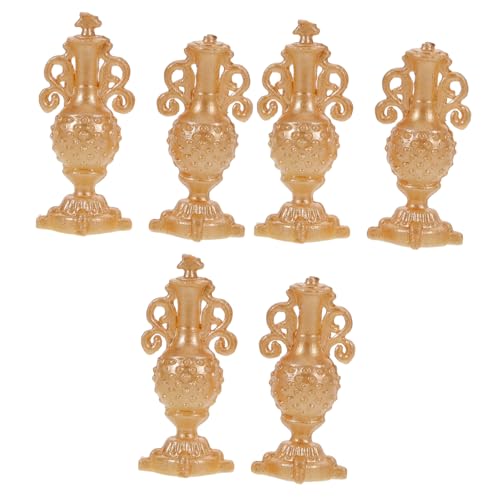 Kisangel 6 Stück Maßstab Goldene Kleine Deko Flaschen Handgefertigt für Puppenhaus Innen Deko Micro Landschaft Bastel Zubehör Kisangel 6 Stück Maßstab Goldene Kleine Deko Flaschen Handgefertigt für Puppenhaus Innen Deko Micro Landschaft Bastel Zubehör von Kisangel