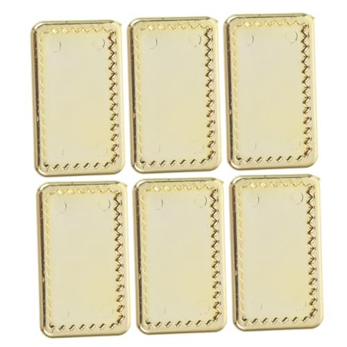Kisangel 6 Stück Mini-Goldplatte Dekorationszubehör für Puppenhäuser Szene Miniaturen kleine Schalen puppenhaus küchenzubehör Puppenhaus Tablett kleines Schüsselmodell Plastik Golden von Kisangel