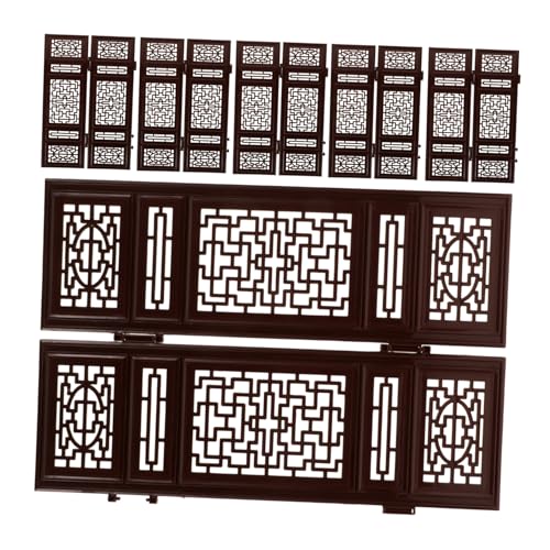 Kisangel 6 Stück Miniatur Chinesischer Faltbarer Raumteiler Teilig Traditionelle Bildschirm Dekoration für Puppenhaus Tisch und Wohnraumtrennung Handgefertigtes Miniatur Accessoire für von Kisangel