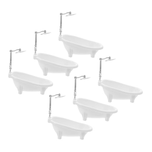 Kisangel 6 Stück Miniatur -badewanne Set Puppenhaus Mini-Badezimmer Puppenstubeneinrichtung Badewanne Für Babypuppen Miniatur-möbelspielzeug Puppenhaus -mini -badezimmerszene Abs Weiß Kisangel 6 Stück Miniatur -badewanne Set Puppenhaus Mini-Badezimmer Puppenstubeneinrichtung Badewanne Für Babypuppen Miniatur-möbelspielzeug Puppenhaus -mini -badezimmerszene Abs Weiß von Kisangel