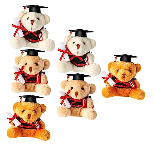 Kisangel 6 Stück Plüsch Abschlussbär Anhänger Teiliges Süße Teddybären Schlüsselanhänger für Schulranzen und Dekoration für Graduierungen und Schlüsselornament Kisangel 6 Stück Plüsch Abschlussbär Anhänger Teiliges Süße Teddybären Schlüsselanhänger für Schulranzen und Dekoration für Graduierungen und Schlüsselornament von Kisangel