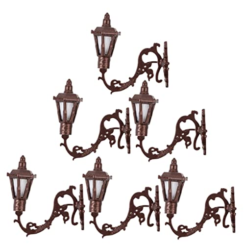 Kisangel 6 Stück Puppenhaus Wandleuchte Winzig Licht Klein Miniatur Minis Mini- Led Lampe Landschaftsdekor Mini Leuchtende Wandleuchte Sandtisch Materialien Sandtischdekor Abs von Kisangel