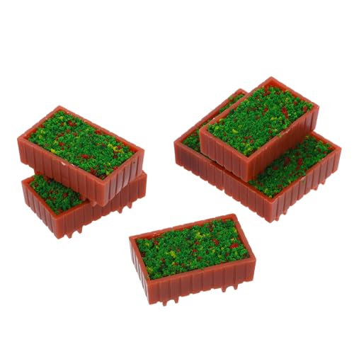 Kisangel 6 Stück Realistische Miniatur blumenbeete für Modelllandschaften DIY Mikrolandschaftsdekoration für Puppenhaus Gartendeko Kompakte Gestaltung von Kisangel
