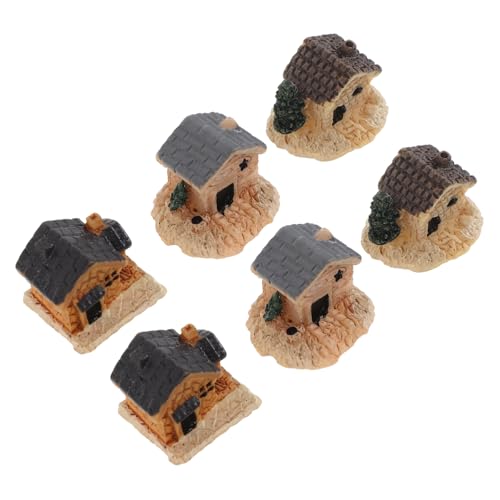 Kisangel 6 Stück Resin Miniatur Dorfhaus Handgefertigte Bonsai Figuren und Gartenhäuser Detailreiche Mikro landschaftsdekoration Vielseitige Terrarium Accessoires Einzigartige Deko für Kisangel 6 Stück Resin Miniatur Dorfhaus Handgefertigte Bonsai Figuren und Gartenhäuser Detailreiche Mikro landschaftsdekoration Vielseitige Terrarium Accessoires Einzigartige Deko für von Kisangel