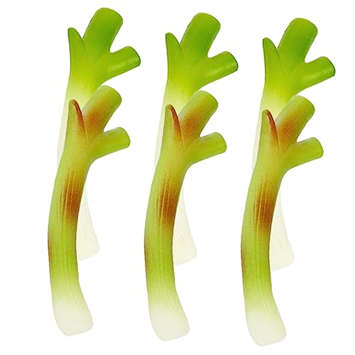 Kisangel 6 Stück Simulation Frühlingszwiebeln Fälschung künstlich Mini Dekorationen Kopfsalat Simulationszwiebel realistische gefälschte Frühlingszwiebeln gefälschte Zwiebel Zwiebelprop PVC von Kisangel