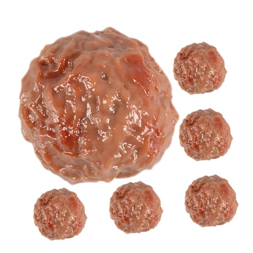 Kisangel 6 Stück Simuliertes Rindfleischballmodell Bälle künstlich für gefälschtes Rindfleisch falsches Essen gefälschte gekochte Rindfleisch-Fleischbällchen PVC Brown Kisangel 6 Stück Simuliertes Rindfleischballmodell Bälle künstlich für gefälschtes Rindfleisch falsches Essen gefälschte gekochte Rindfleisch-Fleischbällchen PVC Brown von Kisangel