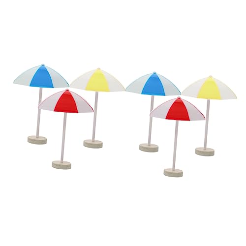 Kisangel 6stücke Miniatur Strand-Sonnenschirm Deko Farbige Mini-regenschirme Für Puppenhaus Spielzeug Für Hochwertige Mikrolandschaft Deko Kisangel 6stücke Miniatur Strand-Sonnenschirm Deko Farbige Mini-regenschirme Für Puppenhaus Spielzeug Für Hochwertige Mikrolandschaft Deko von Kisangel