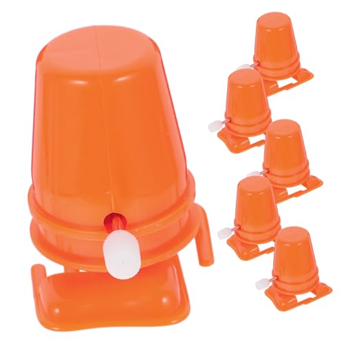 Kisangel 6 Stück Teiliges Aufziehmechanismus für DIY Uhrwerkroboter Mechanismus Aufziehspielzeug Zubehör für Selbstgemachte Gehroboter in Orange von Kisangel