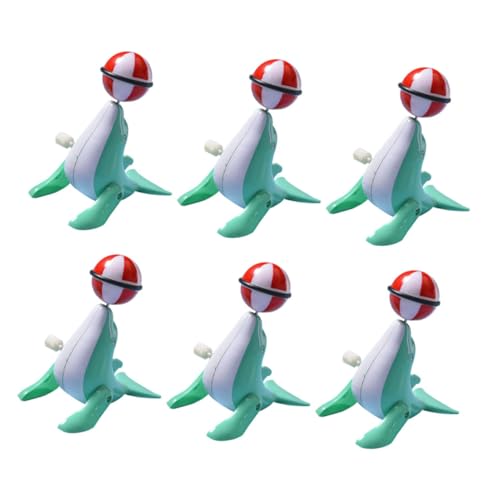Kisangel 6 Stück Teiliges Aufziehspielzeug mit Seelöwen Motiven Bunte Mechanische Wind up aus Robustem Material Sichere Tierformfiguren für Kreatives und Geschenkideen Zufällige Farbe von Kisangel