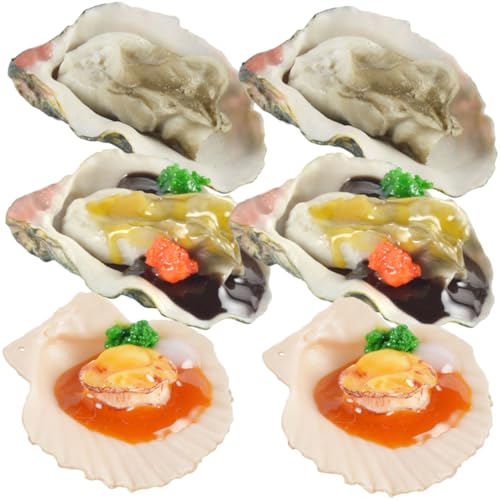 Kisangel 6 Stück Teiliges Austern und Jakobsmuschelmodell Realistische Meeresfrüchte Deko aus Robustem PVC für Strand und Küchenlayout Fotorequisiten Langlebige Simulation Kisangel 6 Stück Teiliges Austern und Jakobsmuschelmodell Realistische Meeresfrüchte Deko aus Robustem PVC für Strand und Küchenlayout Fotorequisiten Langlebige Simulation von Kisangel
