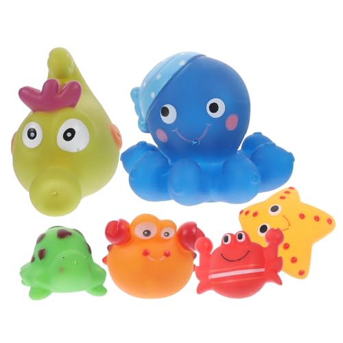 Kisangel 6 Stück Teiliges Badewannenspielzeug aus Sicherem Material Bunte Schwimmende Meeresfiguren Lustige Cartoon Tiere für Kleinkinder Badespaß im Wasser Kisangel 6 Stück Teiliges Badewannenspielzeug aus Sicherem Material Bunte Schwimmende Meeresfiguren Lustige Cartoon Tiere für Kleinkinder Badespaß im Wasser von Kisangel