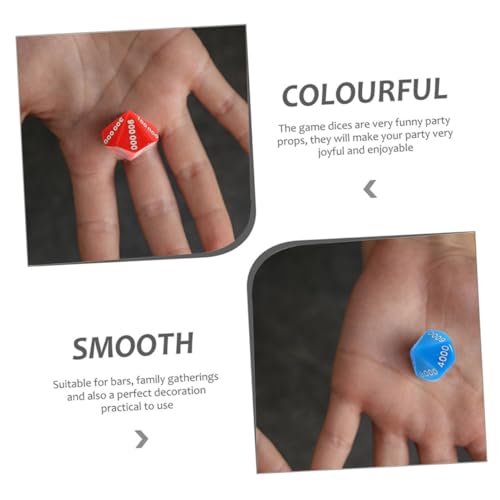 Kisangel 6 Stück Teiliges Bunte Kunststoff Würfel mit Großen Zahlen Multifunktionale Kleine Spielwürfel für Brettspiele Party und Rollenspiel Leichte Tragbare Würfel für Zufällige Farbe von Kisangel