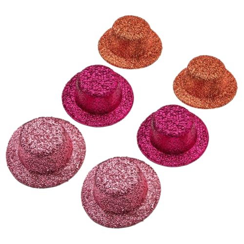 Kisangel 6 Stück Teiliges Bunte Mini Hüte Kreative DIY Handwerksmaterialien für Puppen Haustiere und Partydekoration Langlebig Wiederverwendbar Vielseitige Bunte Bastelhüte Zufällige Farbe von Kisangel