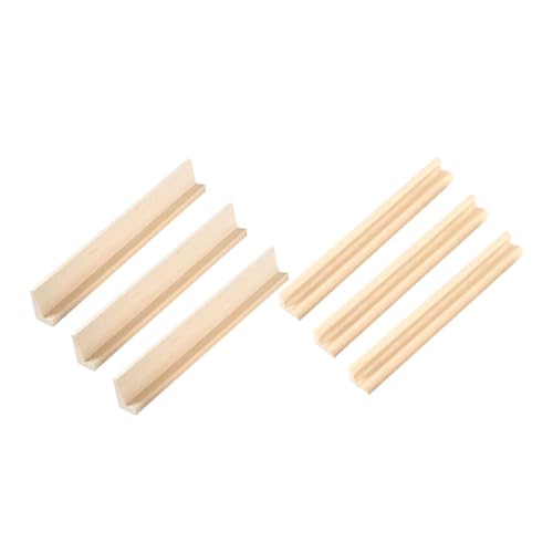Kisangel 6 Stück Teiliges Domino Holzständer Stabile Holz dominohalter für Spielsteine Praktische Aufbewahrung und Ordnung Freihändig Langlebiges DIY Holzdisplay Höhe B Ausführung von Kisangel