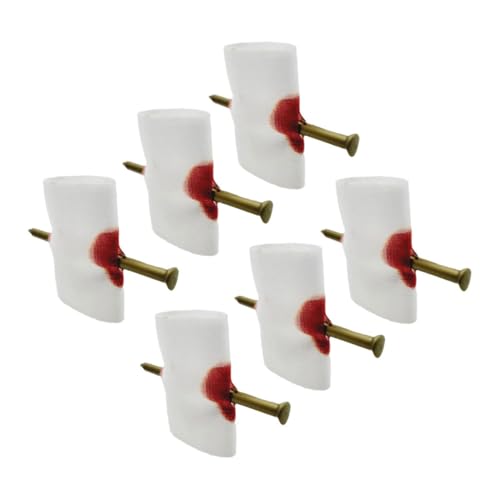 Kisangel 6 Stück Teiliges Fake Finger Nagel Requisiten für Halloween Prank Trick Robustes Material Einfache Anwendung für April Fools und Kostümfeiern von Kisangel