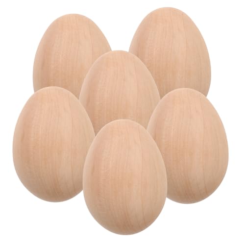 Kisangel 6 Stück Teiliges Holz Eier Unbemalt zum Bemalen Ostern DIY Basteln Stabile Simulationseier Dekoration für Zuhause Kreative Handarbeit Kisangel 6 Stück Teiliges Holz Eier Unbemalt zum Bemalen Ostern DIY Basteln Stabile Simulationseier Dekoration für Zuhause Kreative Handarbeit von Kisangel