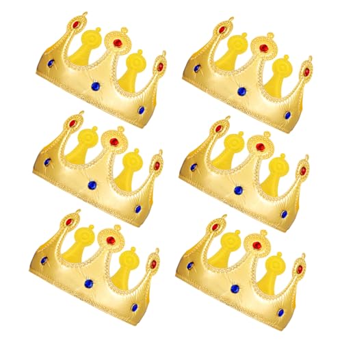 Kisangel 6 Stück Teiliges Königskronen Goldene Geburtstagskronen Weiche Sichere Partyhüte für Jungen Mädchen Prinz Kostüm Zubehör Mittelalterliche Mottofeier Kisangel 6 Stück Teiliges Königskronen Goldene Geburtstagskronen Weiche Sichere Partyhüte für Jungen Mädchen Prinz Kostüm Zubehör Mittelalterliche Mottofeier von Kisangel