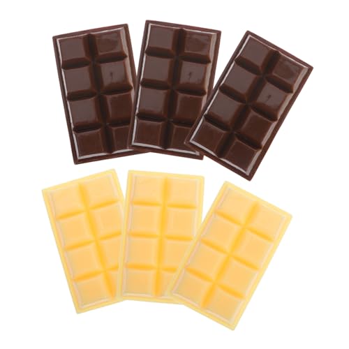 Kisangel 6 Stück Teiliges Künstliche Schokoladen Deko Figuren aus Resin Realistische Kleine Schokoladenattrappen in Braun und Weiß Fotorealistisches Food Prop für Shop Party und Restaurant Kisangel 6 Stück Teiliges Künstliche Schokoladen Deko Figuren aus Resin Realistische Kleine Schokoladenattrappen in Braun und Weiß Fotorealistisches Food Prop für Shop Party und Restaurant von Kisangel