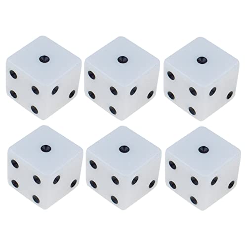 Kisangel 6 Stück Teiliges Kunststoff Würfel Spielwürfel Tragbar Praktisch Party Spiel Zubehör für Familie und Erwachsene von Kisangel