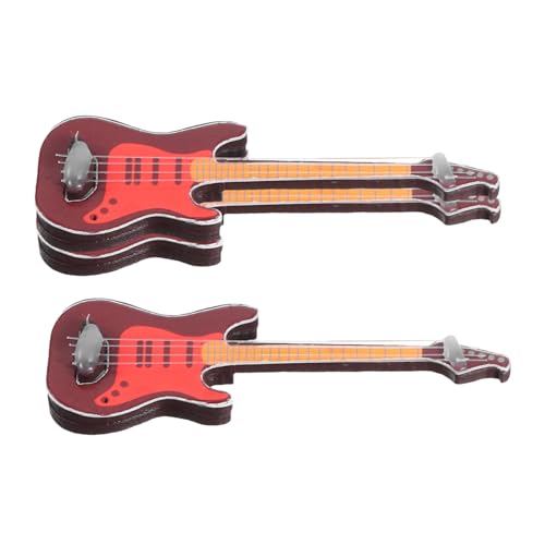 Kisangel 6 Stück Teiliges Mini Gitarrenmodell Kompakte Dekoration für Kinderzimmer Handgefertigt Glatte Oberfläche Kreatives und Stilvolles Büroaccessoire von Kisangel
