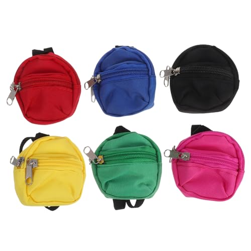 Kisangel 6 Stück Teiliges Mini Puppen-Rucksack mit Funktionierendem Reißverschluss Niedliches Cartoon-Design Realistische Schulranzen als Puppenzubehör für Fantasievolles Rollenspiel und Kisangel 6 Stück Teiliges Mini Puppen-Rucksack mit Funktionierendem Reißverschluss Niedliches Cartoon-Design Realistische Schulranzen als Puppenzubehör für Fantasievolles Rollenspiel und von Kisangel