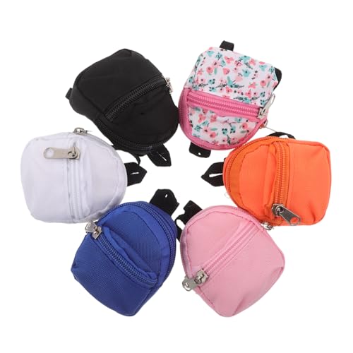 Kisangel 6 Stück Teiliges Mini Puppenrucksack Miniatur Stoffrucksack mit Reißverschluss Realistische Puppenaccessoires für Puppenhaus Szenen und Kreatives Rollenspiel Kisangel 6 Stück Teiliges Mini Puppenrucksack Miniatur Stoffrucksack mit Reißverschluss Realistische Puppenaccessoires für Puppenhaus Szenen und Kreatives Rollenspiel von Kisangel