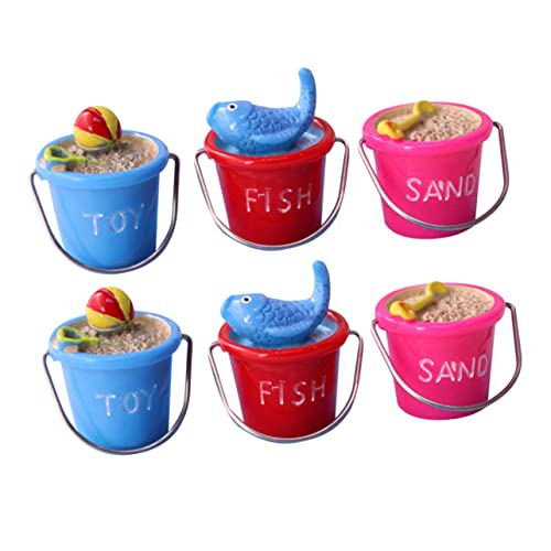 Kisangel 6 Stück Teiliges Mini Strand Eimer aus Niedliche Micro Landschaft Deko mit Fisch Ball Löffel für Sukkulenten Blumentopf Sandtisch Modell DIY Garten Tischdeko Rot Blau Rosa Kisangel 6 Stück Teiliges Mini Strand Eimer aus Niedliche Micro Landschaft Deko mit Fisch Ball Löffel für Sukkulenten Blumentopf Sandtisch Modell DIY Garten Tischdeko Rot Blau Rosa von Kisangel