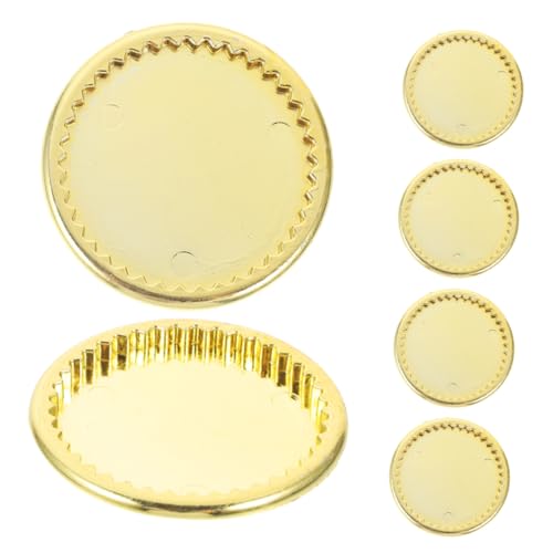 Kisangel 6 Stück Teiliges Miniatur Geschirrset Goldfarbene Puppenhaus Teller Kunststoff Robust Detailgetreu für Puppenhaus Dekoration und DIY Bastelbedarf Kisangel 6 Stück Teiliges Miniatur Geschirrset Goldfarbene Puppenhaus Teller Kunststoff Robust Detailgetreu für Puppenhaus Dekoration und DIY Bastelbedarf von Kisangel