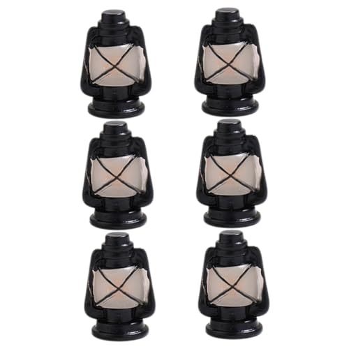 Kisangel 6 Stück Teiliges Miniatur Laternen Realistische Mini Deko Hängend Puppenhaus Lampen Warmes Licht Basteln von Kisangel