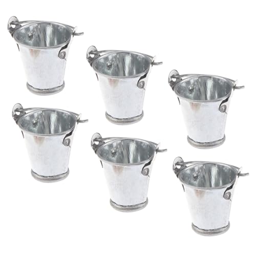Kisangel 6 Stück Teiliges Miniatur Metall Eimer Silberfarben Sicher und Langlebig als Miniatur Garten und Puppenhaus Deko Vielseitiges Mikro Landschaftsaccessoire für Wohn und Schlafzimmer Kisangel 6 Stück Teiliges Miniatur Metall Eimer Silberfarben Sicher und Langlebig als Miniatur Garten und Puppenhaus Deko Vielseitiges Mikro Landschaftsaccessoire für Wohn und Schlafzimmer von Kisangel