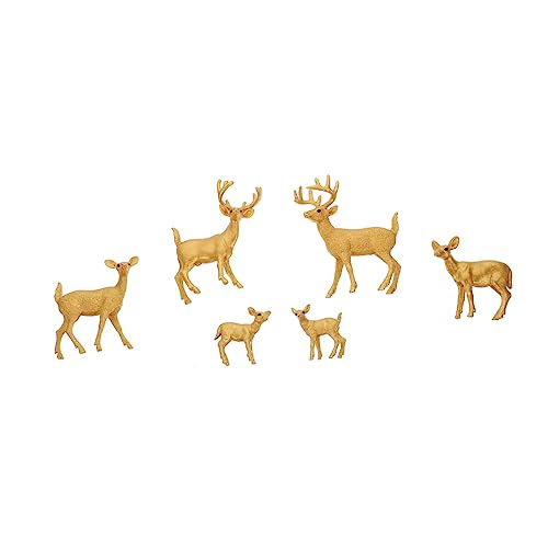 Kisangel 6 Stück Teiliges Set Mini REH Modell Dekoration für Schreibtisch Realistische Tiere für Heim und Weihnachtsdekoration Kreatives für Kisangel 6 Stück Teiliges Set Mini REH Modell Dekoration für Schreibtisch Realistische Tiere für Heim und Weihnachtsdekoration Kreatives für von Kisangel