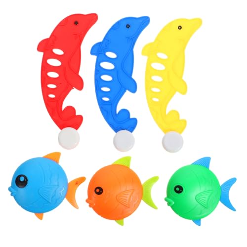 Kisangel 6 Stück Teiliges Tauchtier mit Delfin und Fisch Kinderfreundliches Badespielzeug aus Kunststoff Lustige Unterwasser Spielzeuge für Schwimmbad für Mädchen und Jungen zum von Kisangel