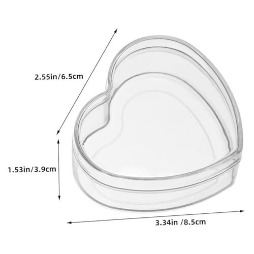 Kisangel 6 Stück Teiliges Transparente Herzförmige Aufbewahrungsboxen mit Deckeln Kleine Candy Favor Geschenkverpackungen Stabile Aufbewahrungsboxen für Süßigkeiten Schmuck und Kleine von Kisangel