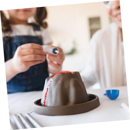Kisangel 6 Stück Teiliges Vulkanmodell aus Langlebigem Kunststoff Realistisches Ausbruchmodell für Wissenschaftliche Experimente für Schulprojekte und Entdeckung von Vulkanen von Kisangel