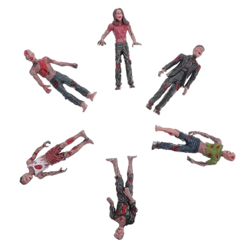 Kisangel 6 Stück Teiliges Zombie actionfiguren aus Kunststoff Realistische Party Streichspielzeuge für Halloween Dekoration und Grusel atmosphäre Geeignet für Themenpartys und Raumdekor von Kisangel