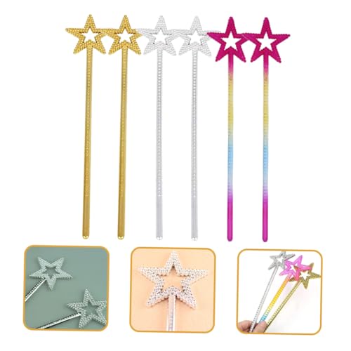 Kisangel 6 Stück Teiliges sternförmiges Feenstäbe für Kindergeburtstag Party Mitgebsel Feen Cosplay in Gold Silber für Verkleidung Bühne Rollenspiel Kisangel 6 Stück Teiliges sternförmiges Feenstäbe für Kindergeburtstag Party Mitgebsel Feen Cosplay in Gold Silber für Verkleidung Bühne Rollenspiel von Kisangel