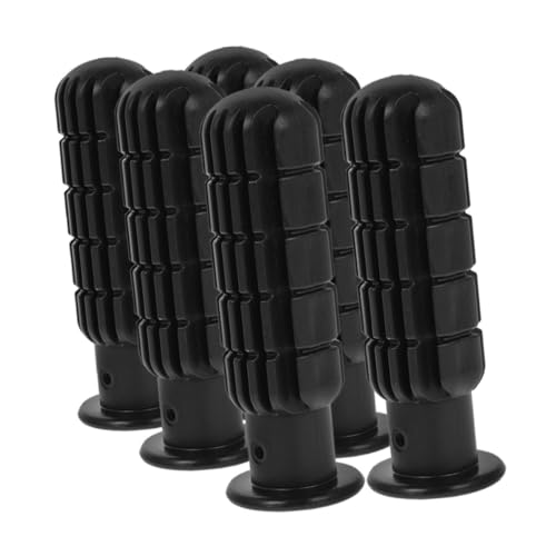 Kisangel 6 Stück Tischfußballgriff Kickergriff Kickertischteile Griffe für Tischkicker Kicker-Griffknöpfe Fußball-Griffteile Griffe für Fußballtische Tischfußballzubehör PVC Black von Kisangel
