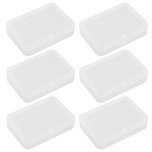 Kisangel 6 Stück Transparente Aufbewahrungsboxen für Spielkarten Praktische Kunststoffbehälter für Karten Visitenkarten und Mehr Langlebig für Organisation von Kisangel