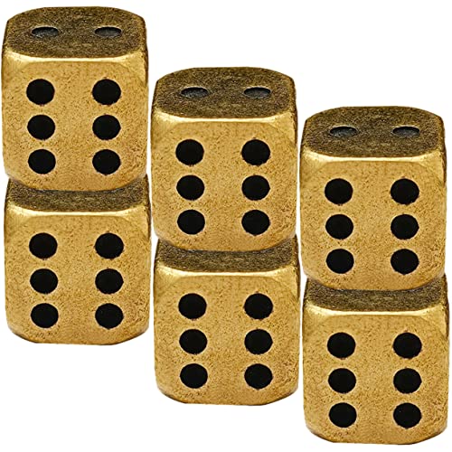 Kisangel 6 Stück Vintage Messing Requisiten für Brettspiele Bar Partys Handwerkskunst Abrundete Ecken Familienspaß und Gesellige Abende von Kisangel