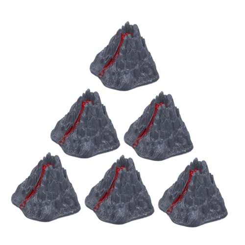 Kisangel Mini-Vulkan-Spielzeug 6er-Pack Künstliche Vulkane Felsdekorationen Für Sandkästen Pädagogische Landschaft Kisangel Mini-Vulkan-Spielzeug 6er-Pack Künstliche Vulkane Felsdekorationen Für Sandkästen Pädagogische Landschaft von Kisangel