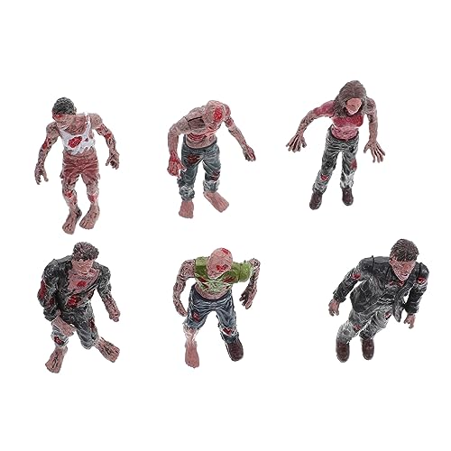 Kisangel 6 Stück Zombie Figuren Realistische Zombie Deko für Halloween Gruselige Party Requisiten Spielzeuge für Schaurige Fotomotive für Schreckliche Feiern und Streichideen von Kisangel